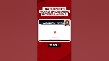 Learn How to Create Podcast Episodes with 3 Incredible AI Tools!