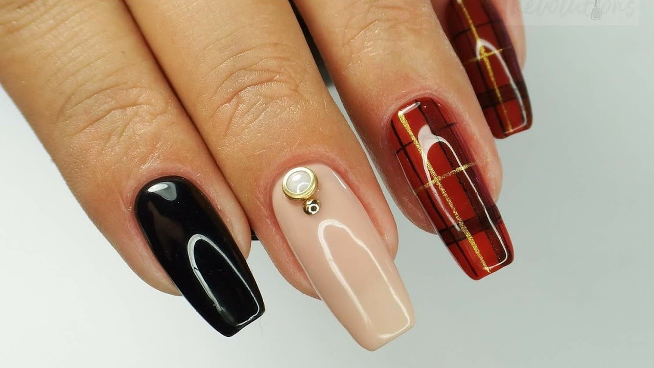 Tartan Nails Art Tutorial Step By Step Nail Art Nail Art Tutorial Nails