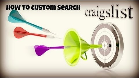 How to Custom Search Craigslist