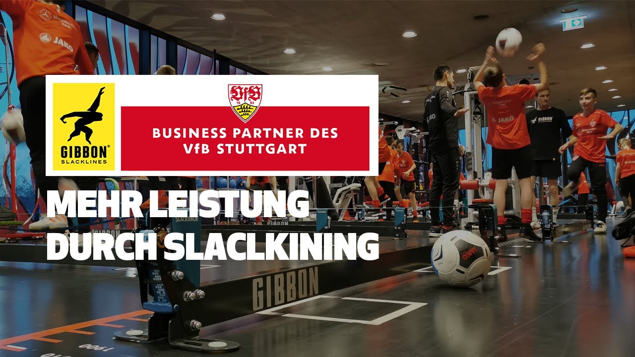 VfB Stuttgart Slackline Fitness Training mit der U13