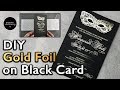 How to Gold Foil on Black Cardstock  | Adobe Illustrator Tutorial with Minc | Wedding Invitation DIY