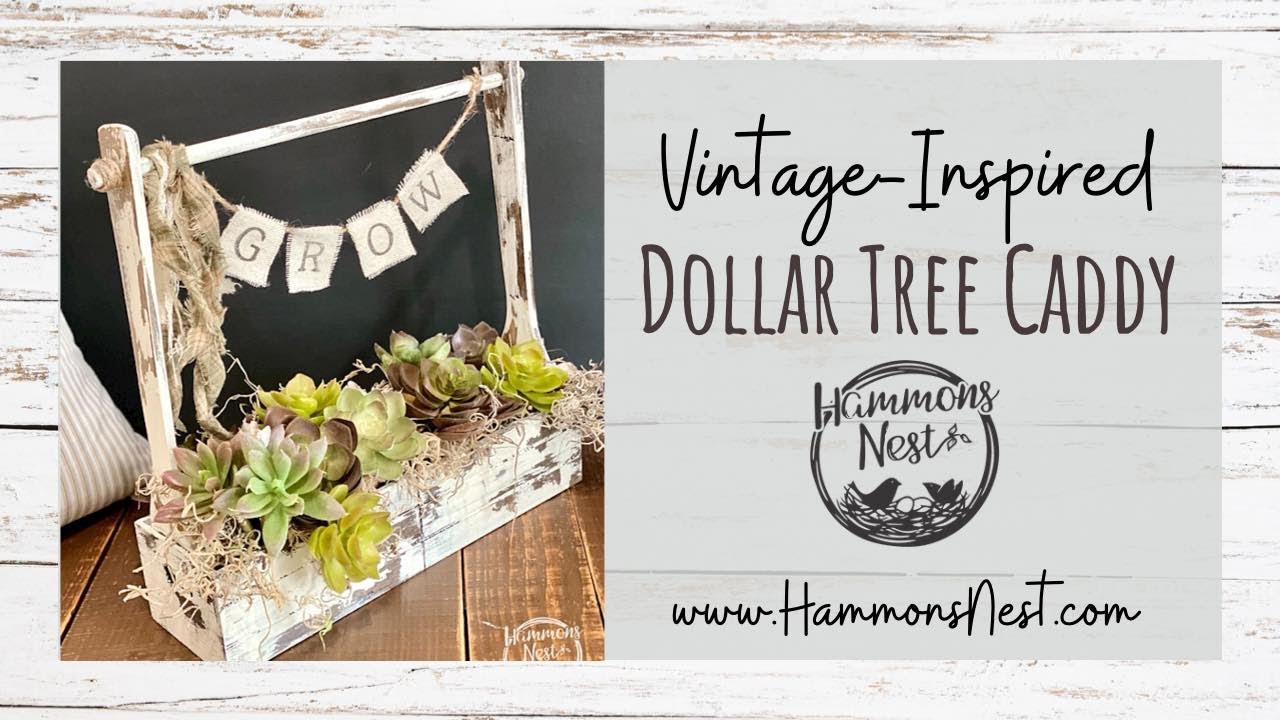 Adorable Farmhouse Caddy DIY - Dollar Tree Cutting Board Craft