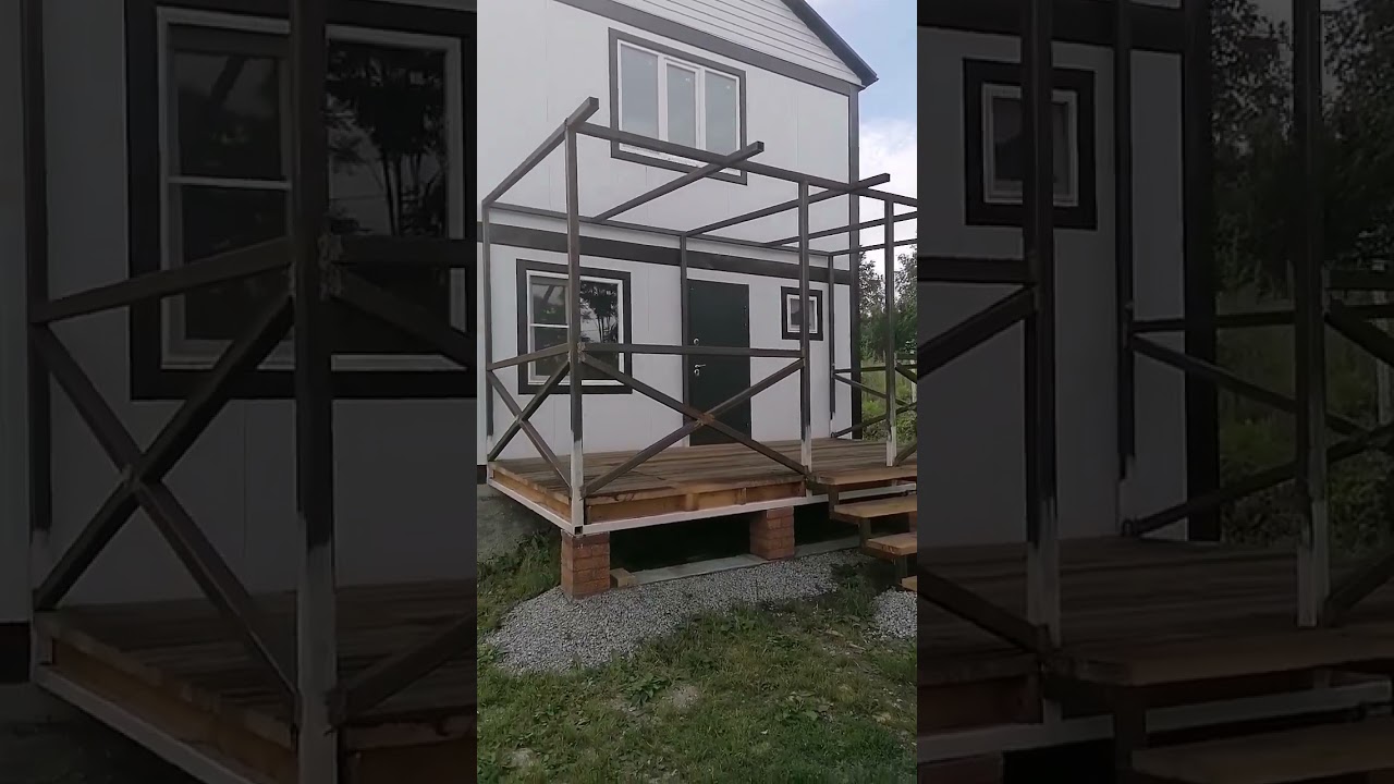 Терраса из профильной трубы своими руками.