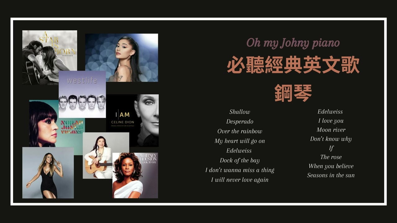 必聽經典英文歌鋼琴02︱Shallow︱Dock of the bay︱Moon river︱放鬆鋼琴音樂8小時︱🎹附琴譜(2 songs)︱ bekijken op YouTube 必聽經典英文歌鋼琴02︱Shallow︱Dock of the bay︱Moon river︱放鬆鋼琴音樂8小時︱🎹附琴譜(2 songs)︱ bekijken op YouTube
