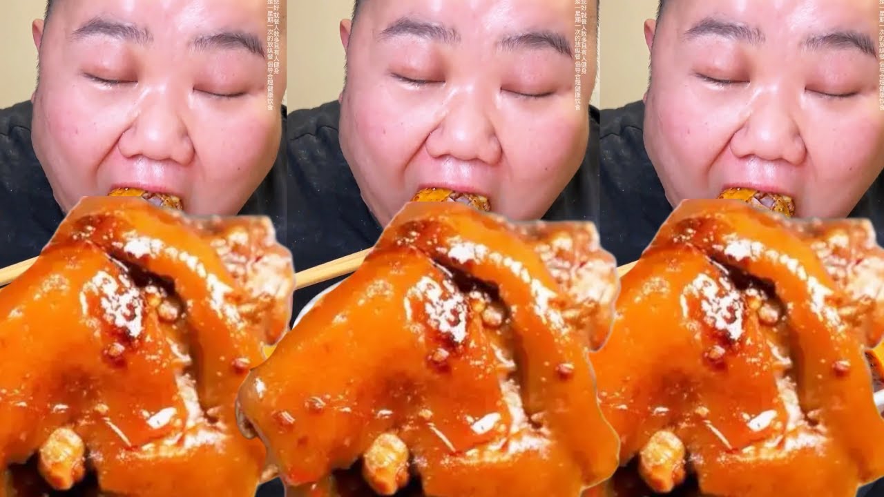 【大胃王挑戰】挑戰吃成都麻辣蹄花，一口氣點31個比臉還大色澤紅潤，大口吸著吃滿嘴流油真過癮｜Food Challenge【櫻木花胖】