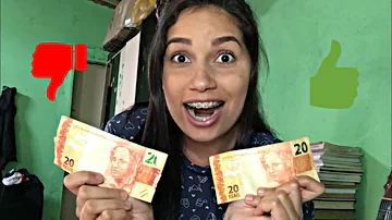 Como é uma nota de 20 reais falsa?