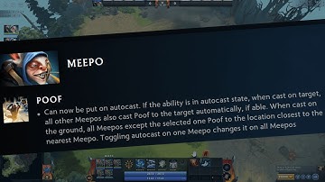 7.33 PATCH - MEEPO AUTOCAST POOF MECHANICS - DOTA 2 GUIDE
