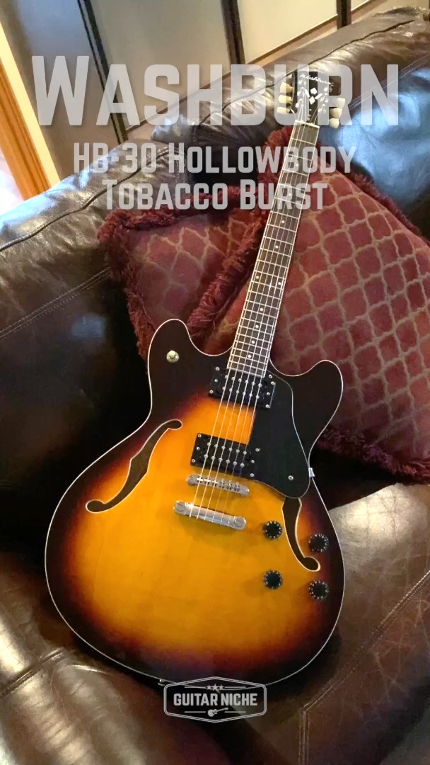 🎸 Washburn HB-30 Hollowbody in Tobacco Sunburst.#tonecrank