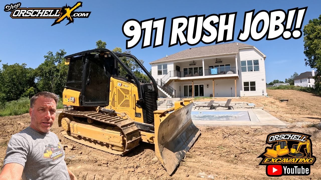 BUILDER NEEDS IT DONE NOW!! Grading This New House Lot with the CAT D3 Next Gen with smart grade!