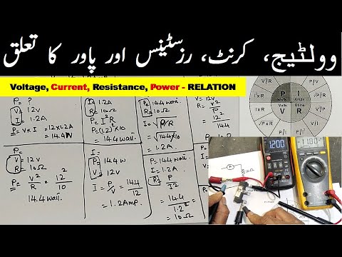 {311} Relation between Voltage current resistance and power explained