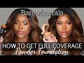 BareMinerals POWDER FOUNDATION ROUTINE - How to get FULL COVERAGE | BROWN DARK SKIN MAKEUP TUTORIAL