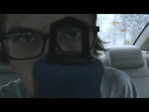 asmr in my car while it rains (w/ camcorder)