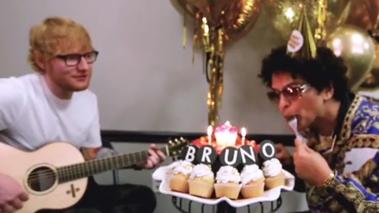 Bruno Mars HIRES Ed Sheeran to Sing Him 'Happy Birthday' - YouTube