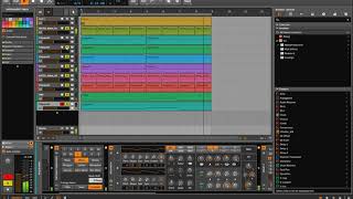 Some melodic techno in Bitwig...