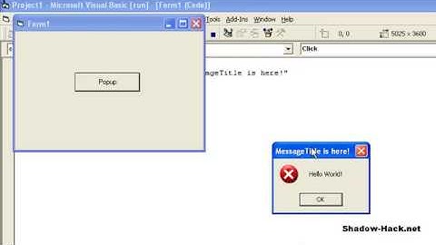 Visual Basic 6 Tutorial: Hello World (Begginer)