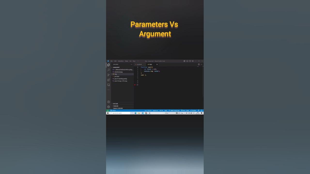Function Parameters and Argument #html5 #javascript #interview - YouTube