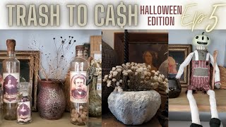 TRASH TO CA$H -  EPISODE V  (HALLOWEEN EDITION) DIY PRIMITIVE JACKOLANTERN PUMPKIN DOLL