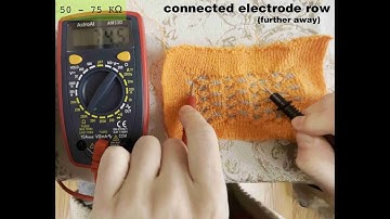 Knitted capacitive touch sensor: multimeter test