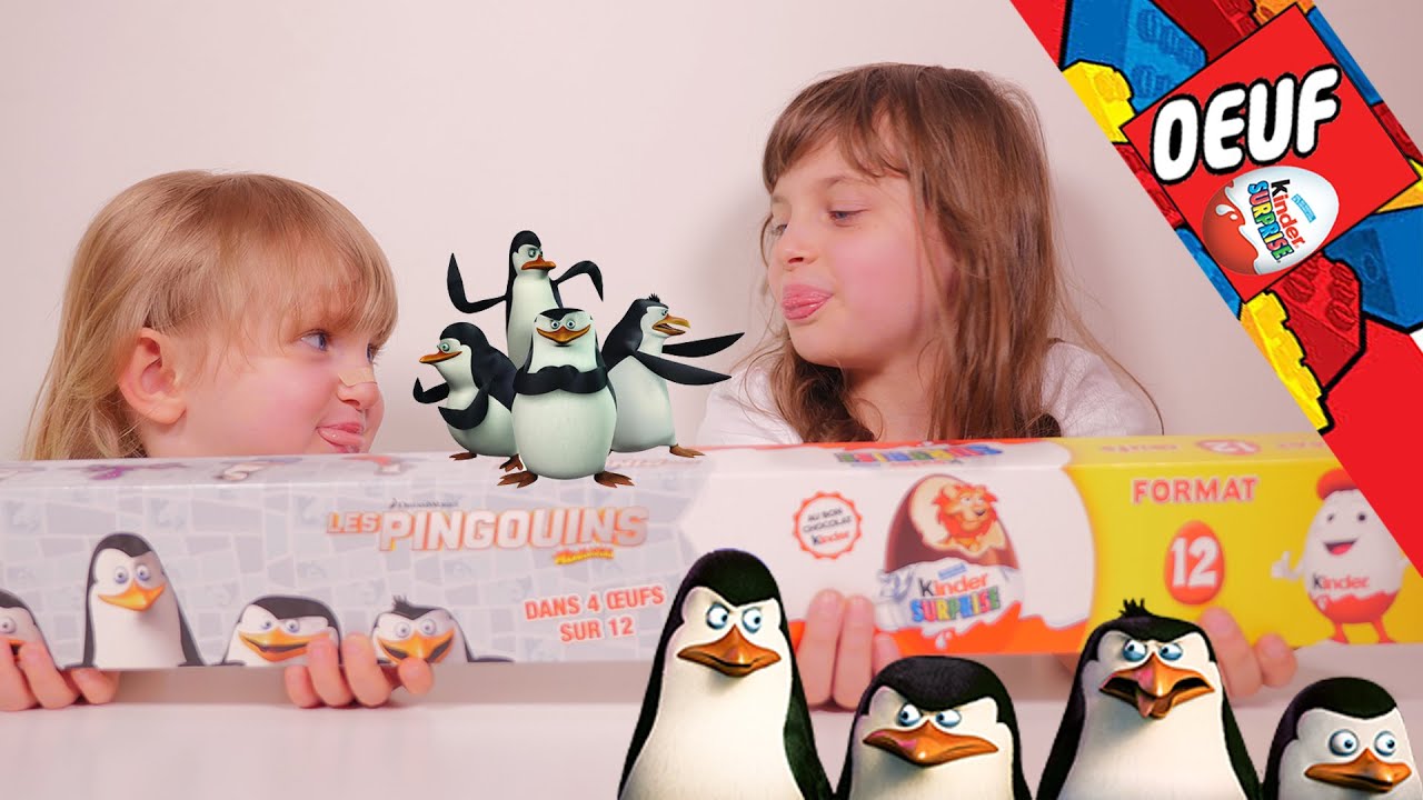 [OEUF] Maxi Boîte Kinder Surprise Pingouins de Madagascar format 12
