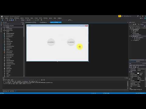 C# 원모양 버튼만들기 소스코드 Circular Button