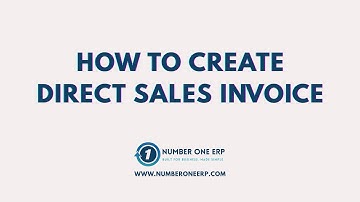 How to Create Direct Sales Invoice in NumberOneERP | Accounting & Inventory Management Tutorial