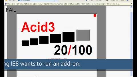 Web Browsers Acid3 Test