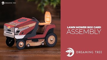 SVG File - Lawn Mower Box Card - Assembly Tutorial (For Cricut, Silhouette, and ScanNCut)