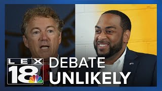Senate candidate debate between Rand Paul, Charles Booker not likely