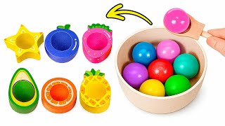 color matching fun fruits toddler sorting game