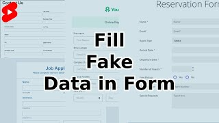 Fill Fake Data in Forms #shorts