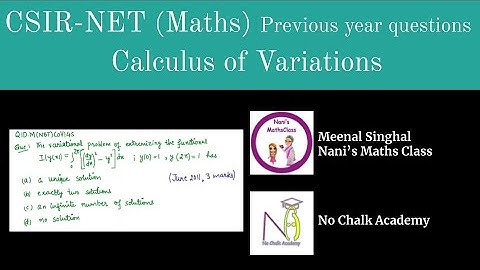 Calculus of Variation (EULER-LAGRANGE EQUATION) Question UGC NET (Q.IDM(NET)CoV14S)