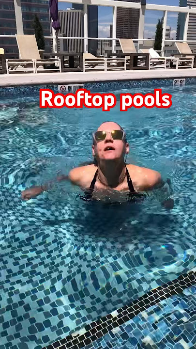 Underwater in a rooftop pool in Denver Colorado #swimmingpool #bikini #rooftop #luxurylifestyle