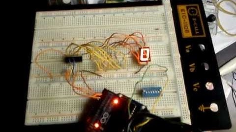 arduino with seven segment display and 7447