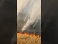 When fire meets its match from above.