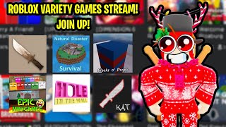 🔴ROBLOX VARIETY GAMES STREAM! JOIN UP!