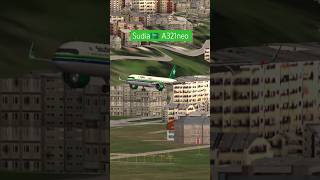 Sudia🇸🇦A321neo Smooth Landing from Innsbruck #aviation #shorts