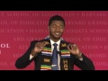 Donovan livingstons harvard graduate school of education student speech