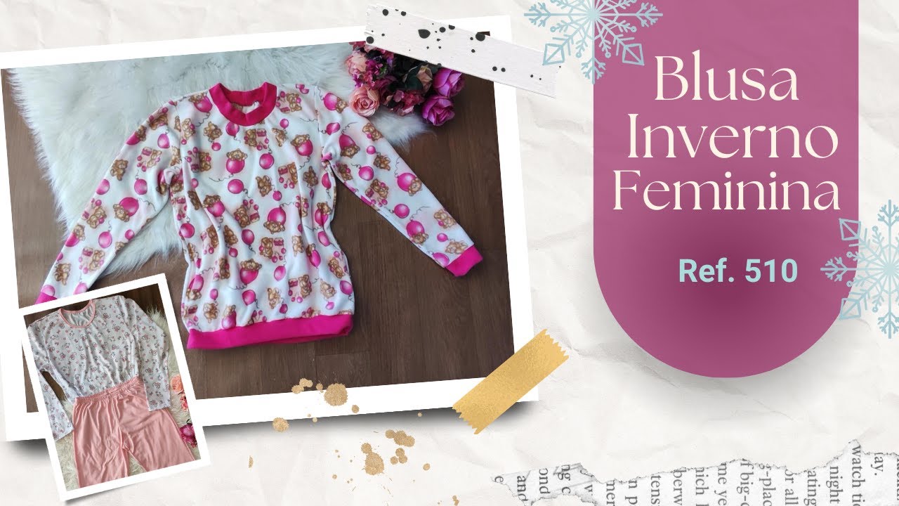 Como Fazer Blusa de Frio Moleton / Microsoft / Plush / Malha - Ref.510