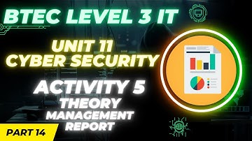 BTEC Level 3 IT - Unit 11 - Cyber Security - Paper B | Part 14 - Activity 5 | MANAGEMENT REPORT