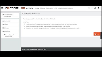 Fortigate NSE2 Quiz Answers Fortinet NSE 2 Lesson 1 - SOAR Quiz Answer