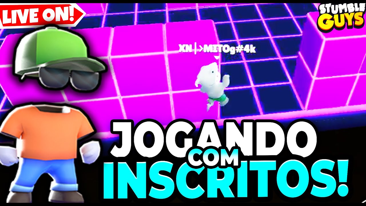 🟢STUMBLE GUYS AO VIVO 💫 JOGANDO COM INSCRITOS💫 PORTUGUÊS BRASIL  #stumbleguys #stumbleguyslive 