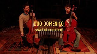 Duo Domenico plays Gabrielli Canon for 2 cellos chords