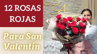 Sports Performance Como hacer un bouquet con 12 ROSAS  ROJAS y 4 PLIEGOS DE PAPEL para San Valentín ♥️ 