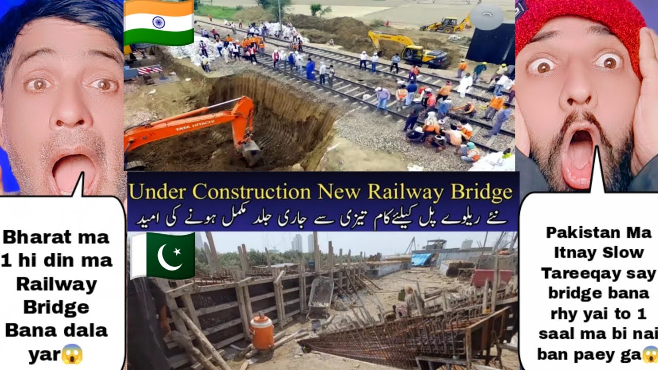 How India Vs Pakistan Construct Their Railway Bridges | Pakistani Reactions