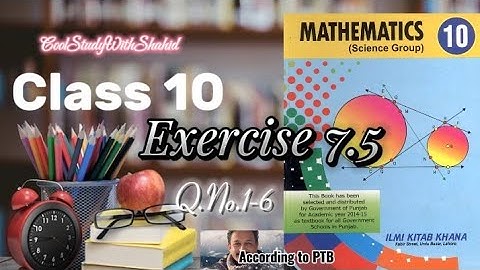 Exercise 7.5 class10 maths question 1 to 6 ch 7 | ex 7.5 class 10 q 1 to 6 | trigonometry