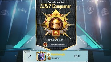 🤗 Finally Reached Conqueror In C3S7 || TOP 100 Rank Conqueror Gameplay 😊 | BGMI RANK PUSH GAMEPLAY