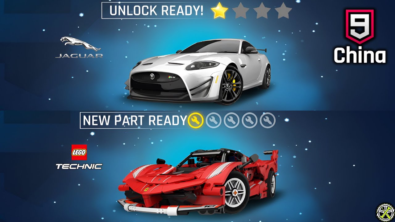 Unlocking Jaguar XKR-S GT & Lego Ferrari FXX K: Asphalt 9 CN F2P