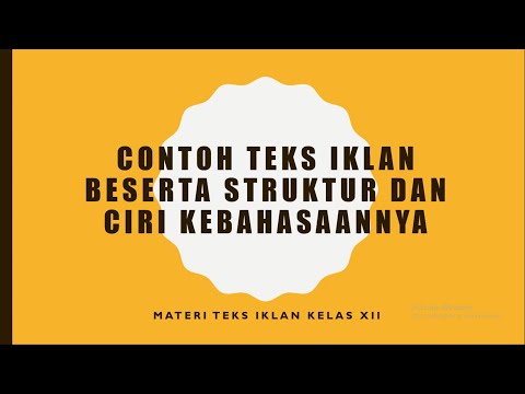 Contoh Teks Iklan Beserta Struktur dan Ciri Kebahasaannya