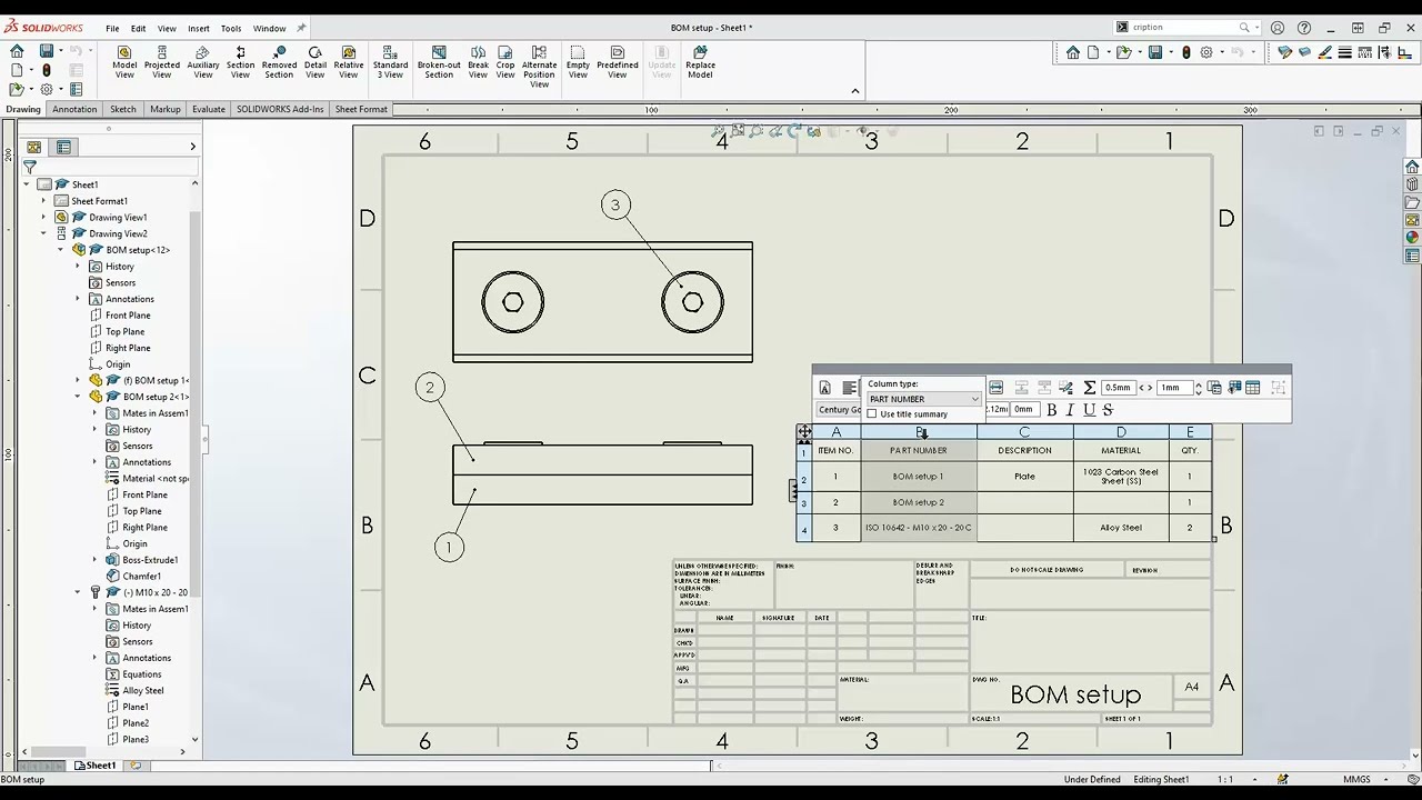 Basic BOM setup - YouTube