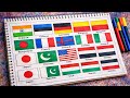 12 countries flegs drawing| part 1... Comment your country name #viral#drawing#fleg#trending #video 
